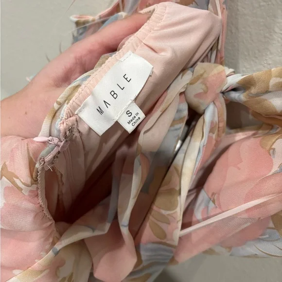 MARBLE | Carrie Ruffled Floral Dress | Size Small - Picture 6 of 7